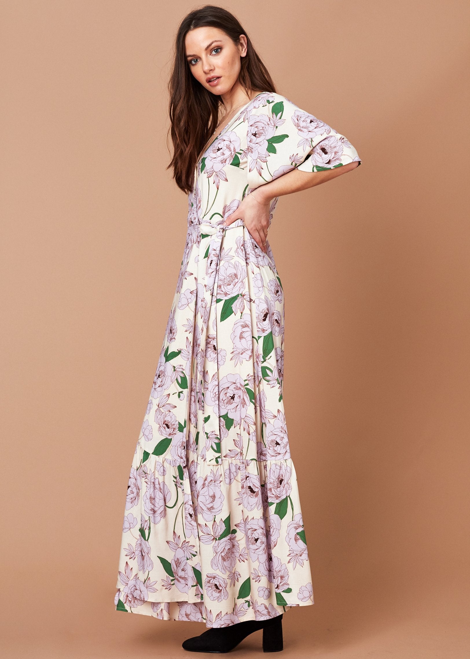 Lavender maxi hotsell wrap dress